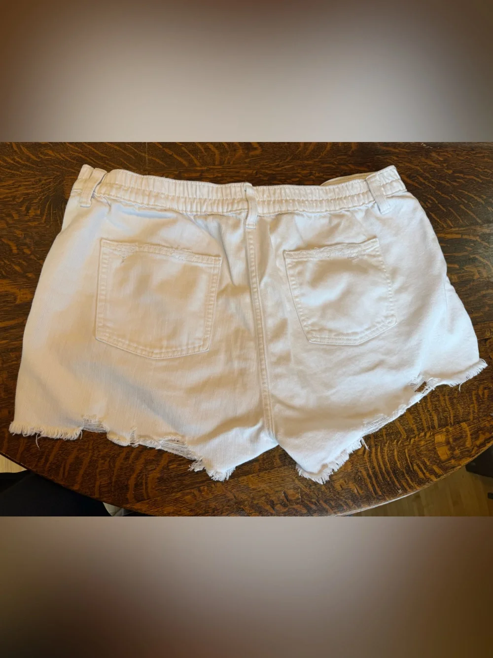 aerie White Denim short